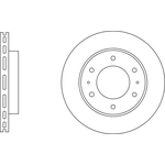 Apec Blue Vented Brake Disc (SDK6937) Fits: Mitsubishi Front Axle