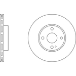 Apec Blue Vented Brake Disc (SDK6938) Fits: Mazda Front Axle