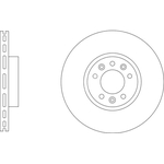 Apec Blue Vented Brake Disc (SDK6939) Front Axle