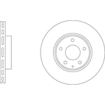 Apec Blue Vented Brake Disc (SDK6940) Fits: Mazda Front Axle