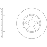 Apec Blue Vented Brake Disc (SDK6942) Fits: Hyundai Front Axle
