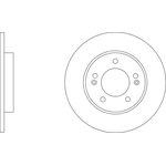 Apec Blue Solid Brake Disc (SDK6943) Fits: Hyundai Rear Axle