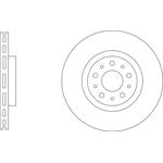 Apec Blue Vented Brake Disc (SDK6945) Fits: Fiat Front Axle