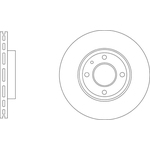 Apec Blue Vented Brake Disc (SDK6947) Fits: Kia Front Axle