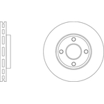 Apec Blue Vented Brake Disc (SDK6948) Fits: Ford Front Axle