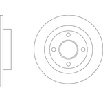 Apec Blue Solid Brake Disc (SDK6949) Fits: Ford Rear Axle