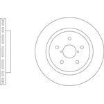 Apec Blue Vented Brake Disc (SDK6950) Fits: Subaru Rear Axle