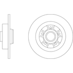Apec Blue Solid Brake Disc (SDK6951) Fits: Renault Rear Axle