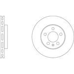 Apec Blue Vented Brake Disc (SDK6952) Front Axle