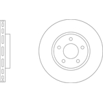 Apec Blue Vented Brake Disc (SDK6954) Fits: Vauxhall Front Axle