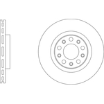 Apec Blue Vented Brake Disc (SDK6959) Fits: Alfa Romeo Rear Axle