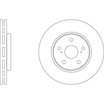 Apec Blue Vented Brake Disc (SDK6961) Fits: Toyota Front Axle