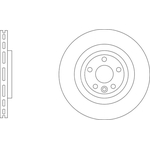 Apec Blue Vented Brake Disc (SDK6962) Fits: Jaguar Rear Axle