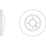 Apec Blue Vented Brake Disc (SDK6970) Fits: MG Front Axle