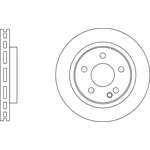 Apec Blue Vented Brake Disc (SDK6974) Fits: Mercedes Front Axle