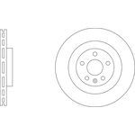 Apec Blue Vented Brake Disc (SDK6975) Rear Axle