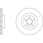 Apec Blue Vented Brake Disc (SDK6979) Fits: Audi Front Axle