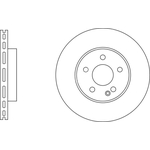Apec Blue Vented Brake Disc (SDK6980) Fits: Mercedes Front Axle