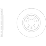 Apec Blue Vented Brake Disc (SDK6981) Rear Axle