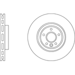 Apec Blue Vented Brake Disc (SDK6985) Fits: Jaguar Front Axle