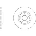 Apec Blue Vented Brake Disc (SDK6989) Fits: Ssangyong Front Axle