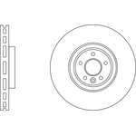 Apec Blue Vented Brake Disc (SDK6990) Fits: Jaguar Front Axle