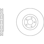 Apec Blue Vented Brake Disc (SDK6993) Fits: Audi Front Axle