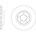 Apec Blue Vented Brake Disc (SDK6999) Fits: Hyundai Front Axle