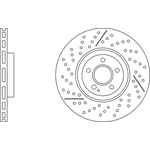 Apec Blue Vented Brake Disc (SDK7003) Fits: Mercedes Front Axle