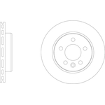 Apec Blue Vented Brake Disc (SDK7004) Rear Axle
