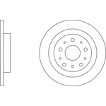Apec Blue Solid Brake Disc (SDK7008) Fits: Fiat Rear Axle
