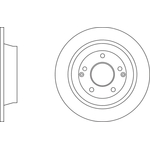 Apec Blue Solid Brake Disc (SDK7009) Fits: Ssangyong Rear Axle