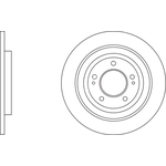 Apec Blue Solid Brake Disc (SDK7010) Fits: Hyundai Rear Axle