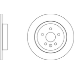 Apec Blue Solid Brake Disc (SDK7011) Rear Axle