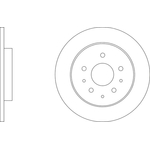 Apec Blue Solid Brake Disc (SDK7014) Fits: Mazda Rear Axle