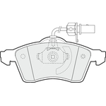 Apec Blue Brake Pads - Front (PD3163) Fits Volkswagen