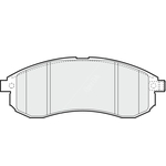 Apec Blue Brake Pads - Front (PD3196) Fits Mitsubishi L200