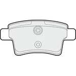 Apec Blue Brake Pads - Rear (PD3212) Fits Citroen C4