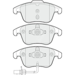 Apec Blue Brake Pads - Front (PD3242) Fits Audi
