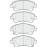 Apec Blue Brake Pads - Front (PD3260) Fits Toyota