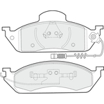 Apec Blue Brake Pads - Front (PD3504) Fits Mercedes-Benz M Class