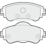 Apec Blue Brake Pads - Front (PD3717) Fits Citroen C4