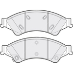 Apec Blue Brake Pads - Front (PD3730) Fits Ford Ranger