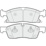 Apec Blue Brake Pads - Front (PD3830) Fits Jeep Cherokee