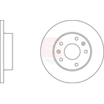 Apec Blue Solid Brake Disc (SDK6223) Fits: Land Rover Front
