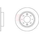 Apec Blue Solid Brake Disc (SDK6336) Fits: Kia Rear