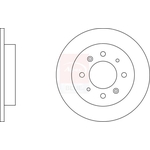 Apec Blue Solid Brake Disc (SDK6404) Fits: Kia Rear