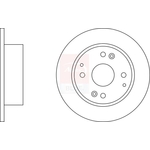 Apec Blue Solid Brake Disc (SDK6426) Fits: Honda Rear