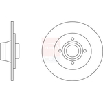 Apec Blue Solid Brake Disc (SDK6657) Fits: Renault Rear