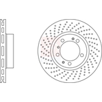 Apec Blue Vented Brake Disc - Perforated (SDK6932) Fits: Mercedes Front